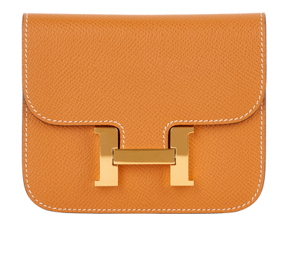Hermes Constance Slim Wallet, £1,900, Accessories, Brown, Leather, Front view